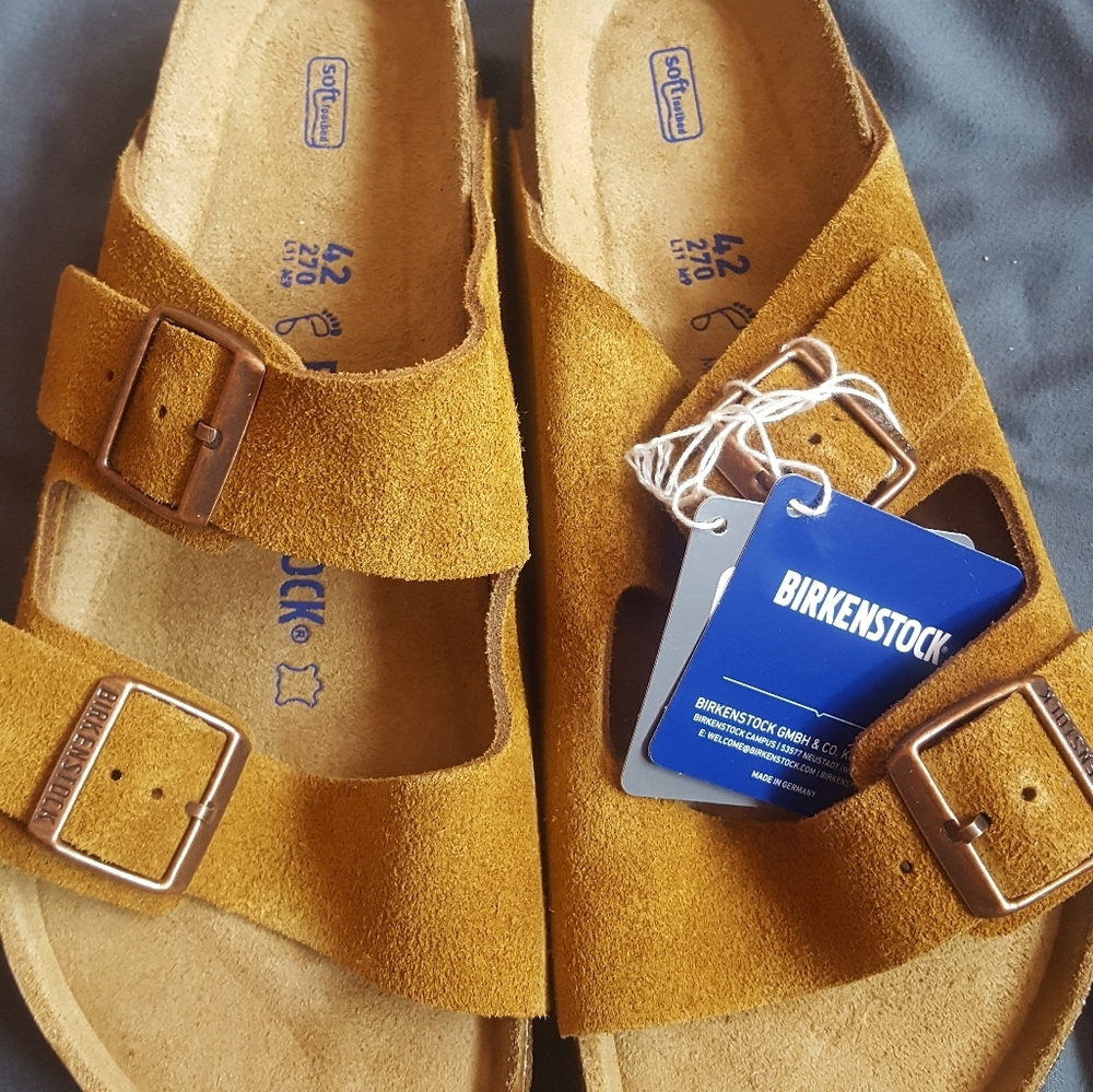 Birkenstock Arizona Sandal in Mink Suede